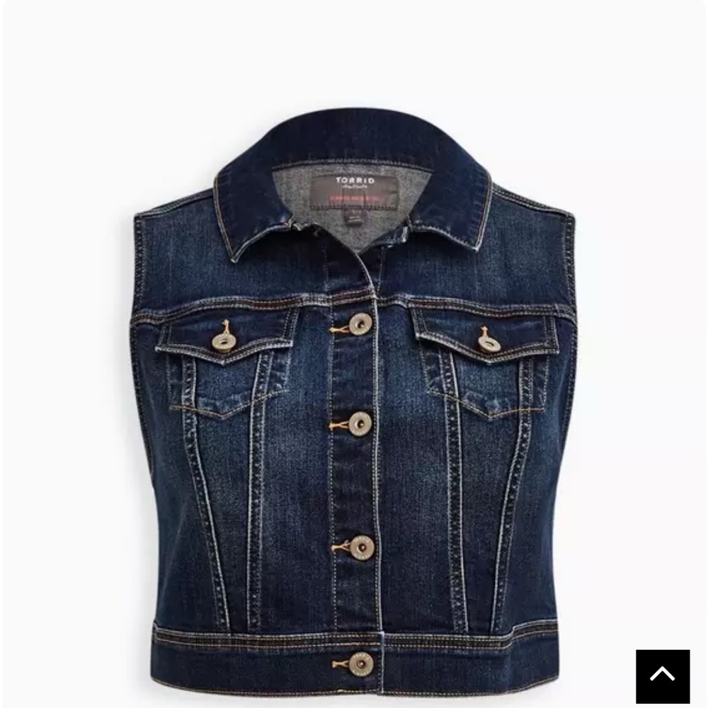 Torrid Dark Blue Denim Vest